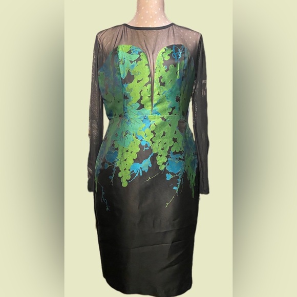 Eva Franco Greer Mint Julup Sheer Women Special Occasion Dress - Picture 6 of 9